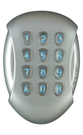 Wireless keypad in vandal-resistant housing